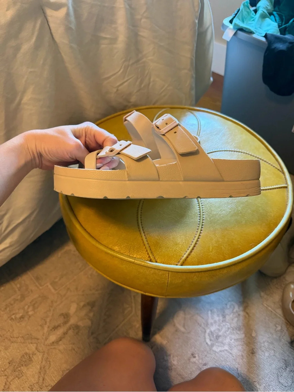 Beige Sandal Slides